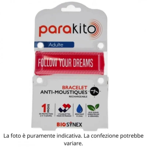 Parakito bracciale good vibes fucsia adulto anti zanzare