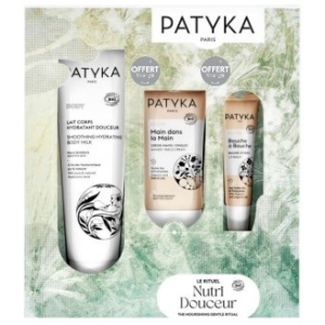 Patyka cofanetto natale 2025 body 1 latte corpo idratante delicato 150 ml + 1 crema mani nutri 10 ml + 1 balsamo labbra nutri 10 ml