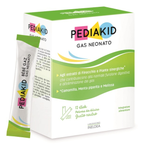 pediakid gas neonato 12stick bugiardino cod: 985772654 