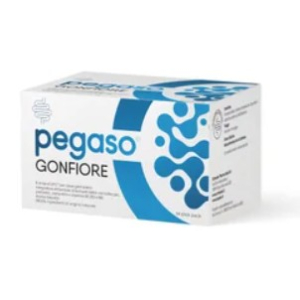 Pegaso gonfiore - integratore probiotico per il meteorismo e la digestione, 10 flaconcini da 10 ml