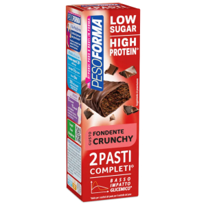 Cerca Offerte di pesoforma barrette low sugar high protein   sostituto pasto fondente-crunchy 2 pasti e acquista online
