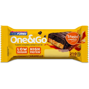 Cerca Offerte di pesoforma one&go barretta a basso contenuto di zuccheri e alto contenuto proteico gusto fondente caramello 62 grammi e acquista online