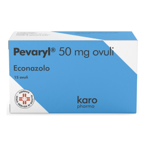 pevaryl 50 mg - antimicotico 15 ovuli bugiardino cod: 023603083 
