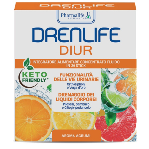 Cerca Offerte di pharmalife drenlife diur integratore per funzionalità delle vie urinarie e drenaggio dei liquidi aroma agrumi 30 stick e acquista online