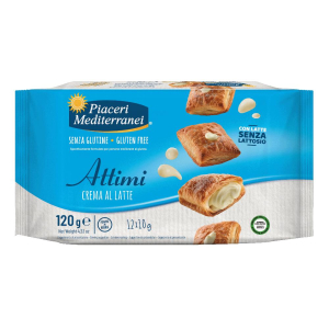 Piaceri mediterranei - attimi crema latte senza glutine confezione 120 gr (scadenza prodotto 18/01/2026)
