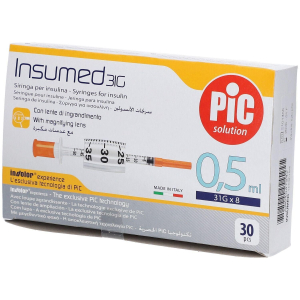 Cerca Offerte di pic siringa per insulina pic insumed 0,5ml 100 ui ago gauge 31 lunghez e acquista online