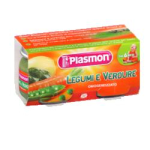 plasmon omogeneizzato verdure e legumi 2 x bugiardino cod: 909259006 