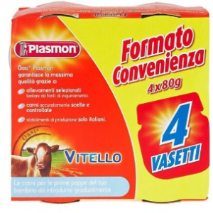 plasmon omogeneizzato vitello 4 x 80 g bugiardino cod: 907042966 