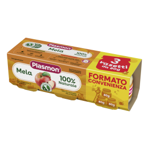 Plasmon omogeneizzato mela 3 pezzi da 80 g 3x80 g pappa