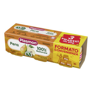Plasmon omogeneizzato pera 3 pezzi da 80 g 3x80 g pappa