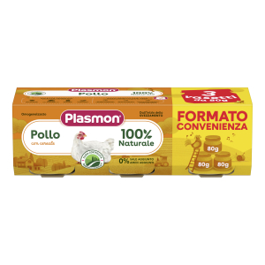 Plasmon omogeneizzato pollo e cereale 3 pezzi da 80 g 3x80 g pappa