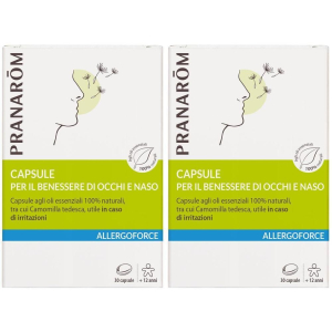 Cerca Offerte di pranarom allergoforce capsule per il benessere di occhi e naso 2x36 g e acquista online