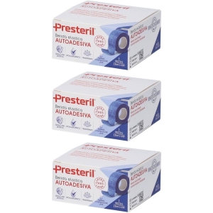 Cerca Offerte di Presteril benda elastica autoadesiva 2,5cm x 4,5m colore blu 3x1 st e acquista online