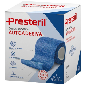 Presteril benda elastica autoadesiva 7,5cm x 4,5m colore blu 1 pz bend