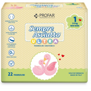 Cerca Offerte di profar sempre asciutto pannolino anatomico ultra new born 2/5kg 22 pezzi e acquista online