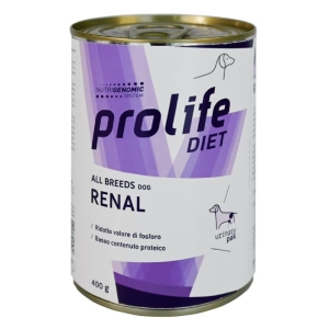 Cerca Offerte di Prolife diet dog all breeds renal pollo e manzo - alimento completo per cani con insufficienza renale 400 gr e acquista online
