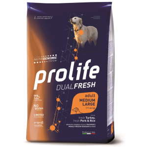 Cerca Offerte di prolife dog dual fresh adult medium/large turkey pork & rice 2,5kg 197b e acquista online