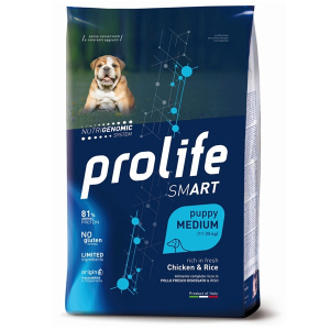 Prolife dog smart chicken & rice cibo secco per cani cuccioli taglia media sacco 2,5 kg 197b
