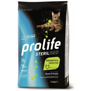 Prolife gatto sterilised grain free sensitive adulto quaglia & patate 1,5 kg