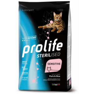 Prolife gatto sterilised sensitive adulto maiale & riso 400 gr
