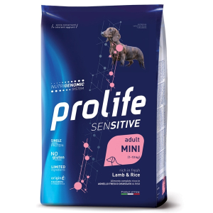 Prolife sensitive adult mini lamb & rice cibo secco per cani taglia piccola sacco 600g 197b