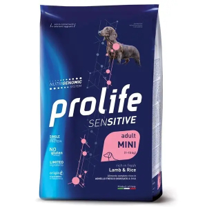 Prolife sensitive adult mini lamb & rice cibo secco per cani taglia piccola sacco 7 kg 197b