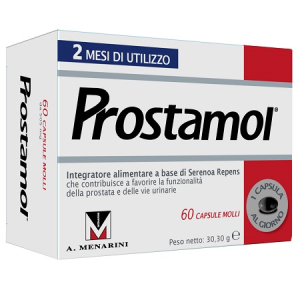 Prostamol integratore naturale per ipertrofia prostatica 60 capsule molli menarini