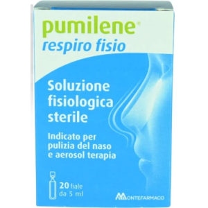 Pumilene respiro fisio 20 fiale fisiologica 5 ml aerosol e pulizia naso - montefarmaco