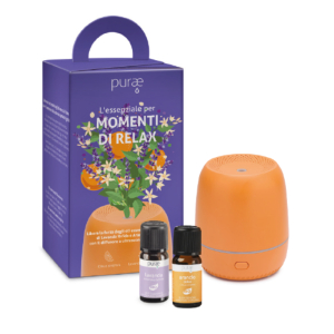 Purae kit momenti relax mini apricot con olio essenziale bio