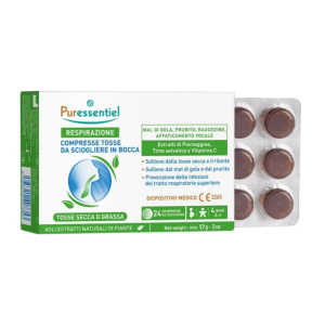 Puressentiel respirazione compresse tosse e gola sollievo naturale 24 compresse