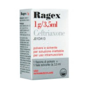 ragex intramuscolo 1 flaconi 1g+1f 3,5ml bugiardino cod: 035927033 