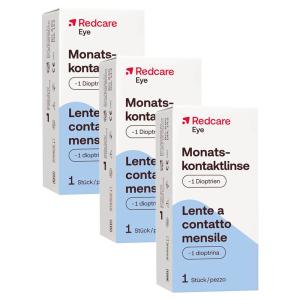 Cerca Offerte di redcare lente a contatto mensile -1 diottria set da 3 - risparmia il e acquista online