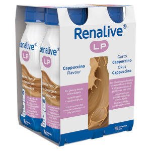 Cerca Offerte di renalive lp alimento a fini medici speciali a ridotto contenuto proteico gusto cappuccino 4 flaconi da 200ml e acquista online