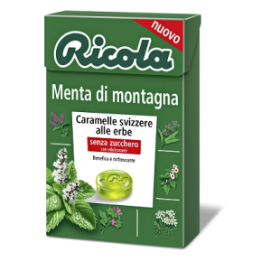 ricola menta montagna s/zuc50g bugiardino cod: 926042957 