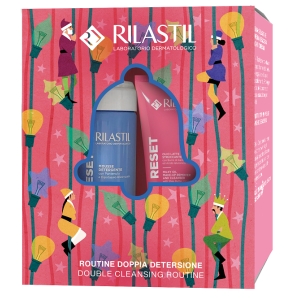 Cerca Offerte di Rilastil skin reset cofanetto natale skin reset olio latte 100 ml + skin reset mousse detergente 165 ml e acquista online