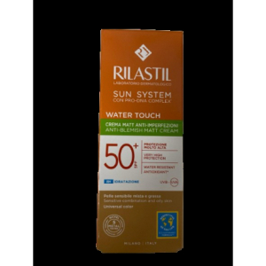 Rilastil sun system water touch fluido colorato spf50+ - protezione solare uniformante per il viso - 50 ml