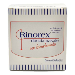 Rinorex doccia nasale con bicarbonato 15 fiale sterili monodose 5ml