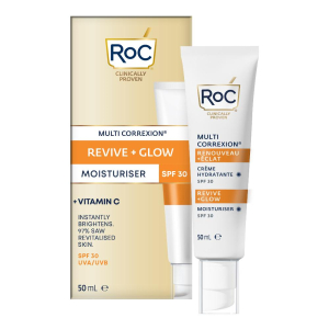 Cerca Offerte di roc multi correxion revive + glow crema idratante spf30 - crema viso illuminante alla vitamina c - 50 ml e acquista online