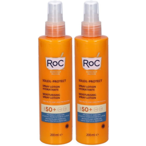 Cerca Offerte di roc soleil protect lozione spray idratante spf 50+ 2x200 ml pe e acquista online