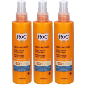 Cerca Offerte di roc soleil protect lozione spray idratante spf 50+ 3x200 ml pe e acquista online