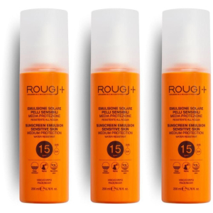 Cerca Offerte di rougj protezione solare spf15 per pelli sensibili 3x200 ml e acquista online