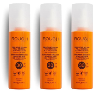 Cerca Offerte di rougj protezione solare spf30 per pelli sensibili 3x200 ml e acquista online