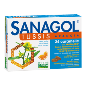 sanagol tuss arancia 24 caramelle bugiardino cod: 903152229 