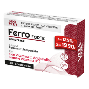 sanavita ferro forte 30cpr bugiardino cod: 986845550 