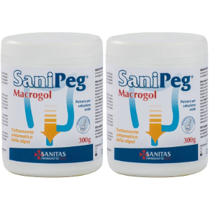 Cerca Offerte di sanipeg macrogol polvere per soluzione orale barattolo 300 g set da 2 e acquista online