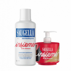 Saugella bundle red edition dermoliquido 500 ml + dermoliquido 150 ml in omaggio