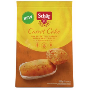 Schar senza glutine carrot cake merendina con pezzetti di carota 5 pezzi 200 grammi