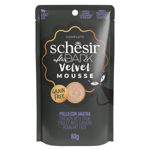 Schesir after dark gusto pollo con anatra in mousse cibo umido gatti adulti busta 80g