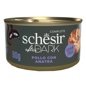 Schesir gatto after dark grain free brodo adult pollo anatra 80gr (lattina)