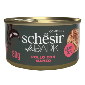 Schesir gatto after dark grain free pate' pollo manzo 80gr (lattina)